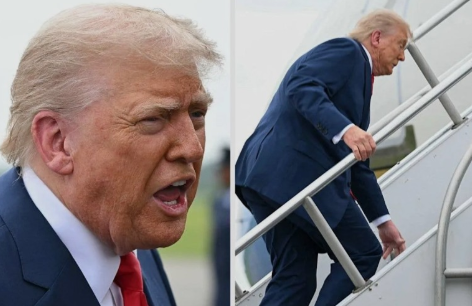 Trump Air Force One Fall Claims Unverified