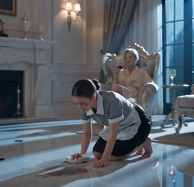 💔 SHE WAS FORCED TO SCRUB THE FLOORS AS A MAID, UNTIL HER BILLIONAIRE FATHER WALKED IN... 🤫