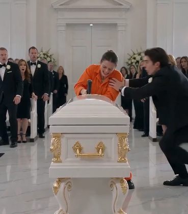 "The axe slammed into the white coffin so hard the entire funeral room screamed.