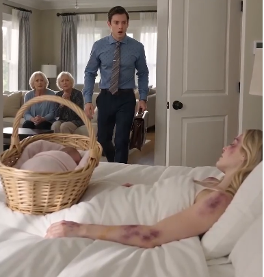 I CAME HOME FROM THE HOSPITAL AFTER SURVIVING A CAR ACCIDENT... BUT FOUND MY WIFE AND NEWBORN SLEEPING IN THE BASEMENT — AND THE SOCIAL WORKER WHO VISITED OUR HOUSE CALLED THE POLICE IMMEDIATELY