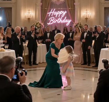 The birthday party was filled with laughter.  Until one woman grabbed the giant cake...