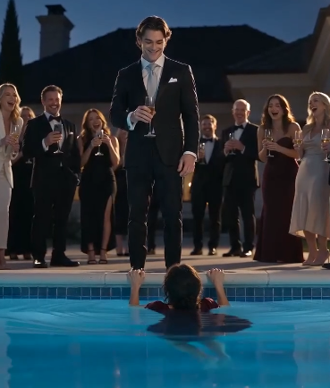 They Threw a "Nobody" Into the Pool—Then Her Billionaire Father Stepped Out of a Maybach