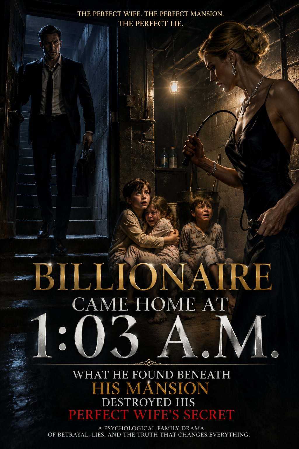 Billionaire Came Home at 1:03 A.M.—What He Found Beneath His Mansion Destroyed His Perfect Wife’s Secret