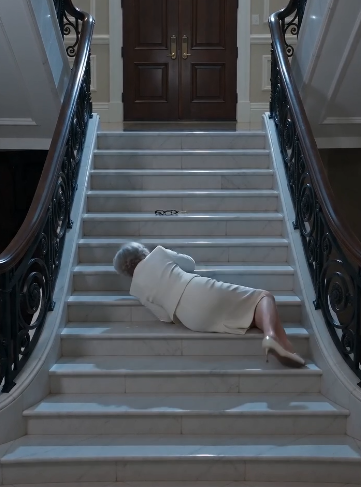 "The little maid’s daughter saw what the billionaire’s fiancée did at the top of the stairs The first scream tore through the Whitmore estate so suddenly that even the chandeliers seemed to tremble.