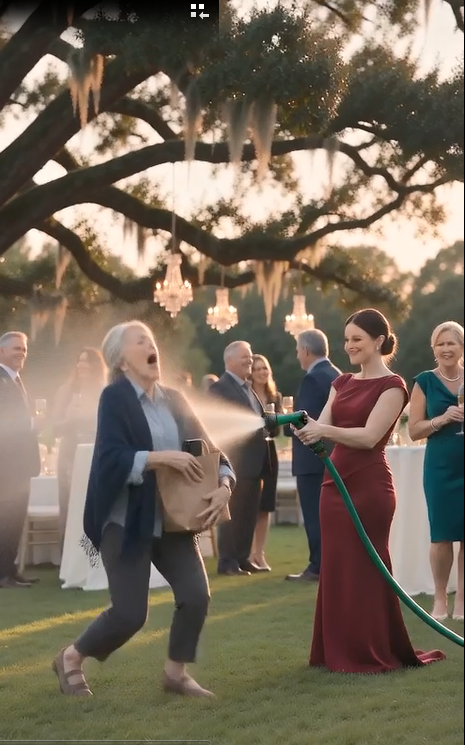 During my son's betrothal celebration, his future bride sprayed me with a garden hose before thirty onlookers, sneering, "Beggars have no place at weddings here."