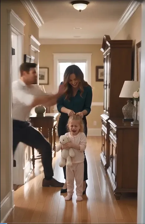 Maisie’s scream brought Ethan running. What he saw stopped him cold. Corinne had one hand in his baby daughter’s hair— and another gripping the same arm where a fading bruise was visible. “DAD!”