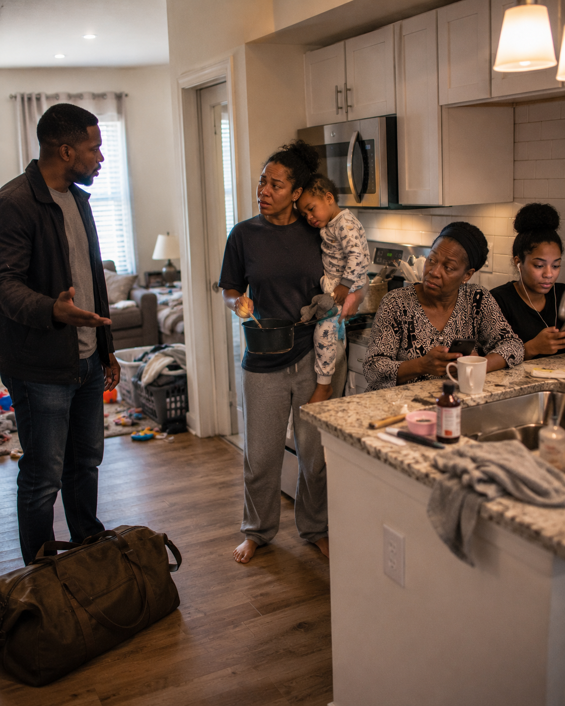 I THOUGHT COMING HOME AFTER FIVE DAYS AWAY WOULD FEEL LIKE A RELIEF — UNTIL I WALKED INTO THE KITCHEN AND REALIZED MY WIFE HAD BEEN HANDLING EVERYTHING ALONE.