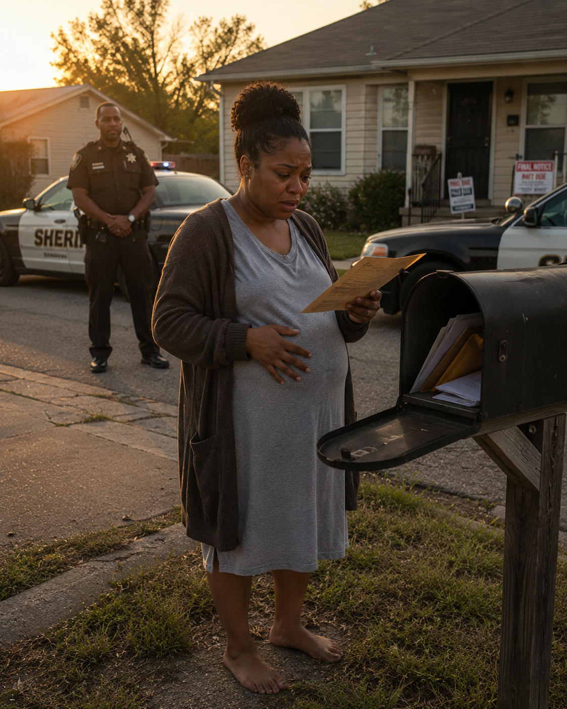 AT 34 WEEKS PREGNANT AND OVE:RWHE:LMED BY BILLS, I SPENT AN AFTERNOON HELPING MY ELDERLY NEIGHBOR WITH HER OVERGROWN LAWN — I NEVER EXPECTED WHAT WOULD BE WAITING FOR ME THE NEXT MORNING.