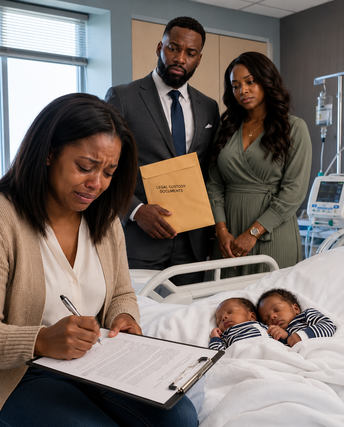 THREE DAYS AFTER MY EME:RGENCY C-SE"CTION, MY HUSBAND WALKED INTO MY HOSPITAL ROOM WITH DIVO"RCE PAPERS AND HIS ASSISTANT STANDING RIGHT BESIDE HIM.  By the next morning in Los Angeles, he realized he had just made the biggest mi:stake of his life.