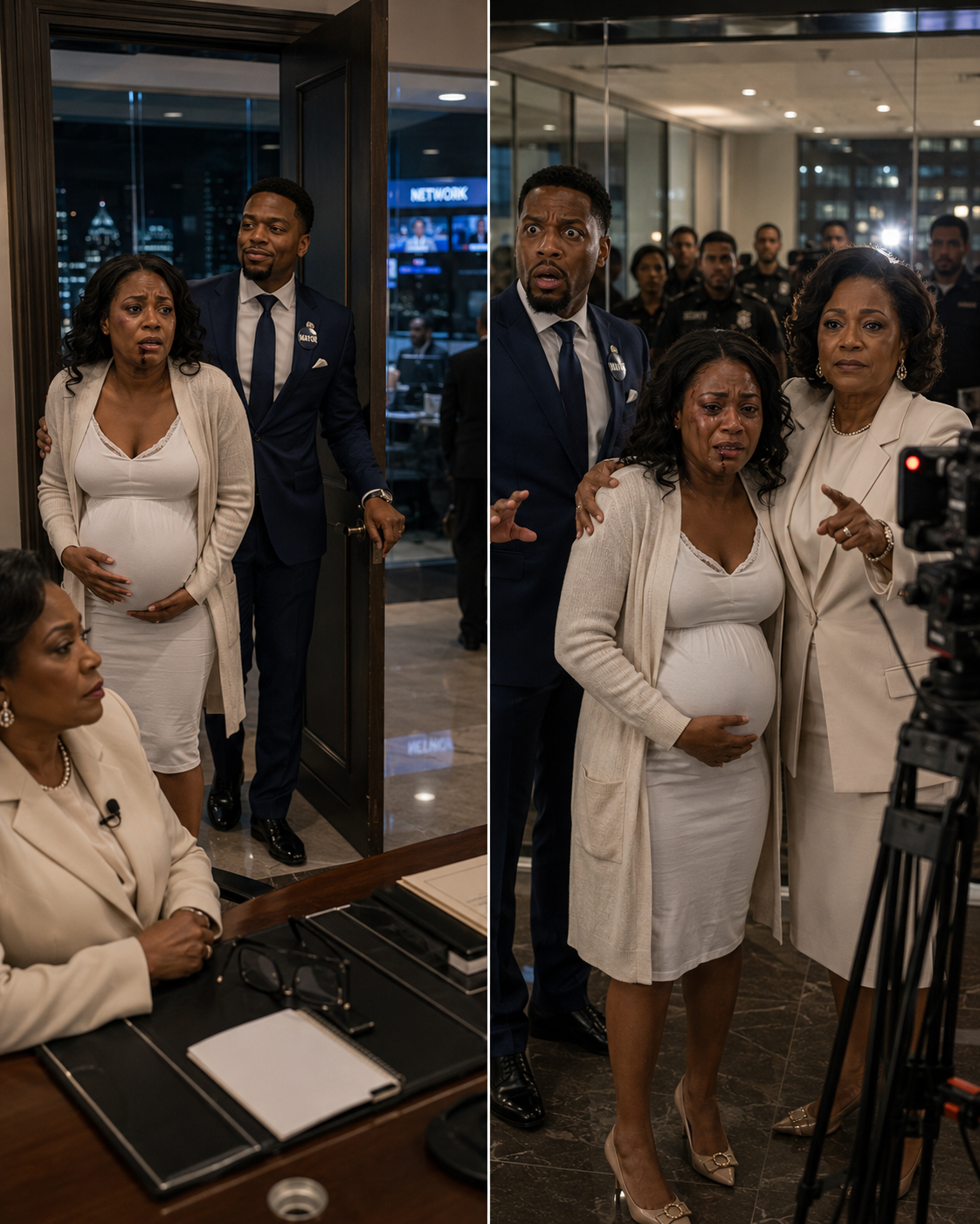 MY PREGNANT DAUGHTER STUMBLED INTO MY OFFICE IN TE:ARS — AND THE CITY’S MOST BELOVED MAYOR WALKED IN RIGHT BEHIND HER SMILING LIKE HE STILL CONTROLLED EVERYTHING.  Then he looked at her bruised face, laughed softly, and said the one sentence that ended his entire career live on television.