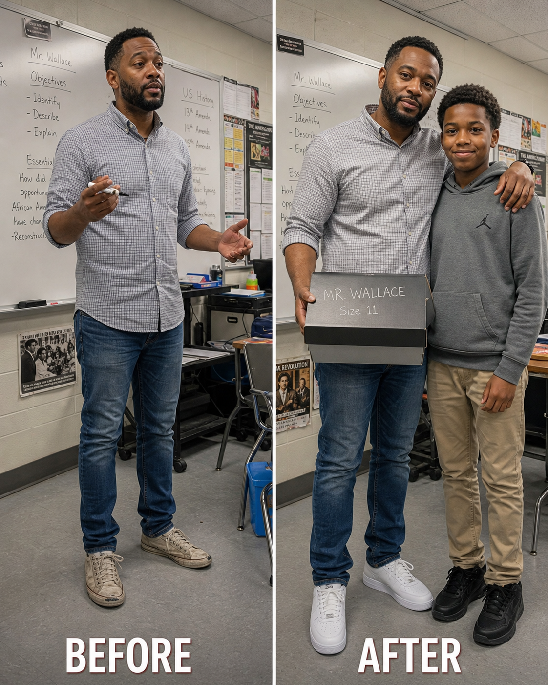 MY 14-YEAR-OLD SON SPENT HIS LAST MONEY BUYING NEW SNEAKERS FOR HIS HISTORY TEACHER — THE NEXT MORNING, AN OFFICER CAME TO OUR DOOR AND SAID, “YOU MAY NOT KNOW WHAT YOUR SON DID.”