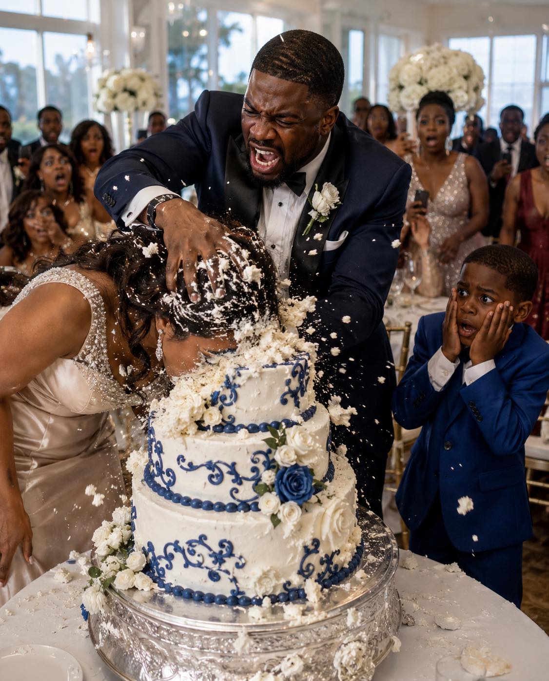 Unaware His Wife Was a Trillionaire’s Daughter, He Smashed Her Face Into Their Son’s Birthday Cake—Then the Ballroom Doors Opened new