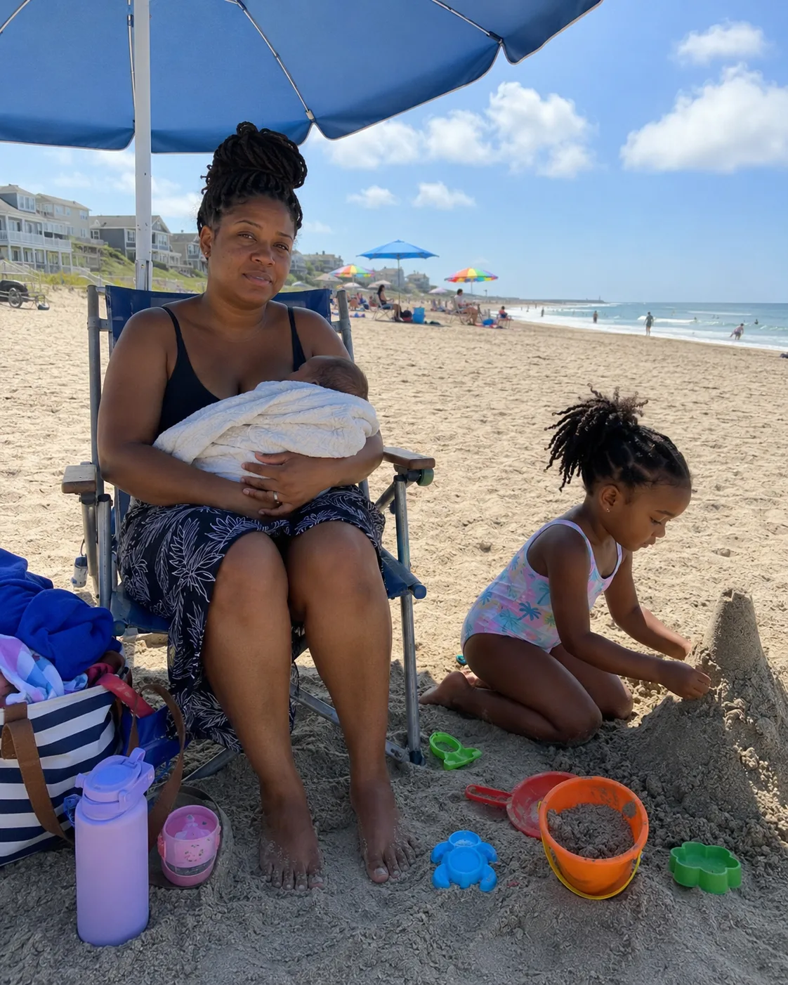 A Woman Filmed Me While I Breastfed My Baby at the Beach—Then My 8-Year-Old Daughter Asked Her One Question That Silenced Everyone