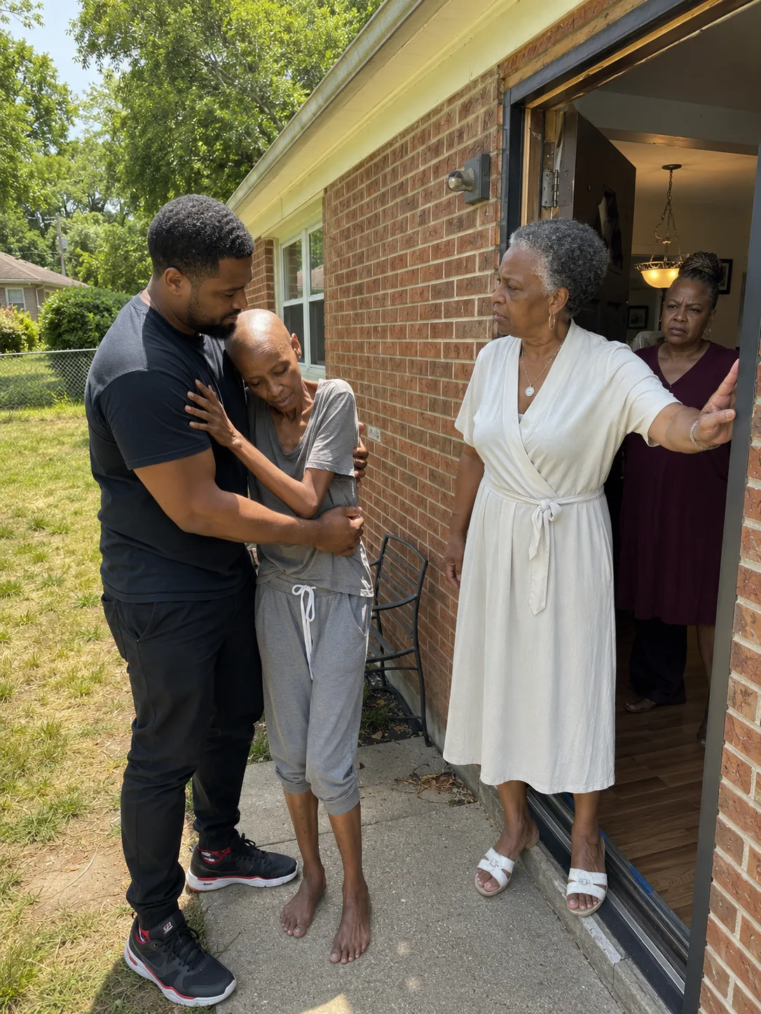 I Returned Without Warning After Four Years in Canada—My Wife Was Skin and Bones, Her Head Shaved, Eating Scraps in the Backyard. My Mother Called It Her “Punishment.” I Said Nothing, Announced a $1 Million Settlement, and Let Their Greed Walk Straight Into My Trap.