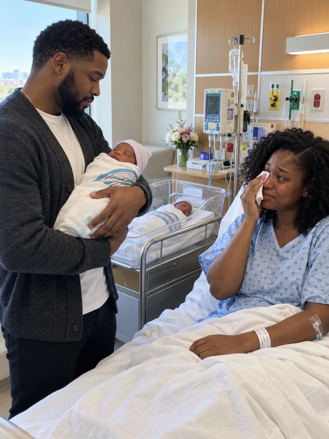 They spent the night toasting my husband’s mistress in the house I secretly saved—while I gave birth to his twins alone.