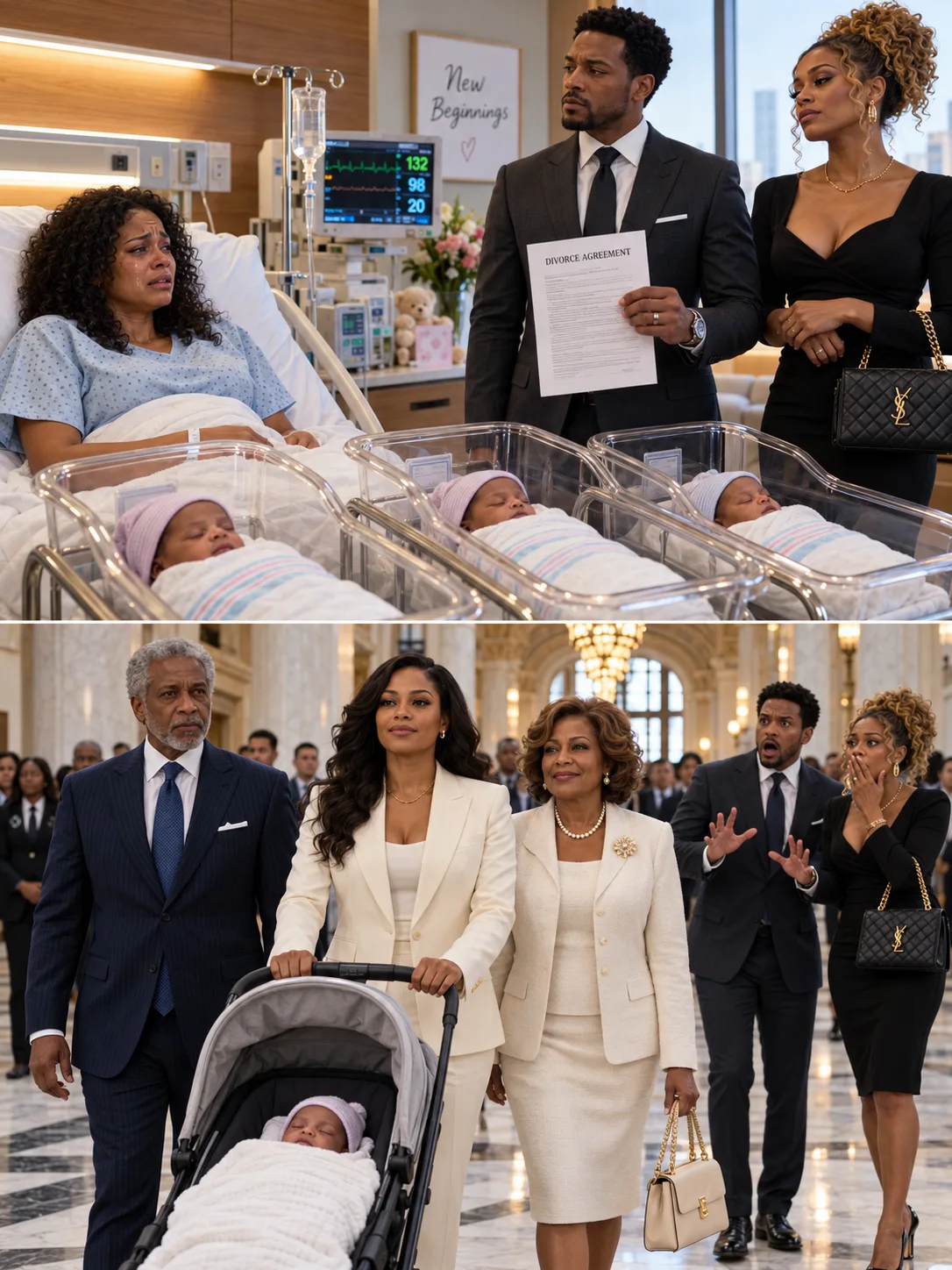 Hours after I gave birth to our triplets, my husband walked his mistress into my hosp*tal room to humiliate me—and he never once read the name on the plate beside the door.