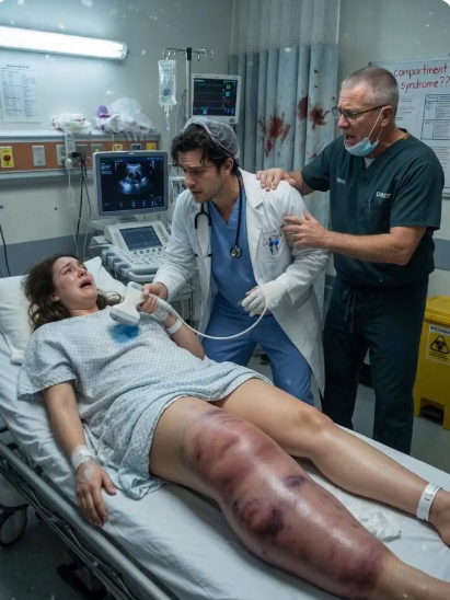 Her leg was severely swollen. I thought it was a routine blood clot