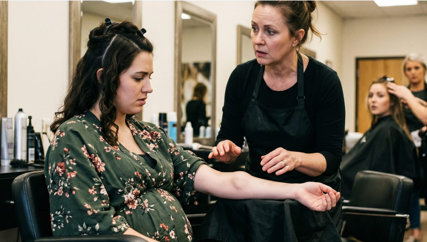 The Swelling That Shifted in the Salon Chair – The Pregnant Secret That Nearly Cost Me My Baby