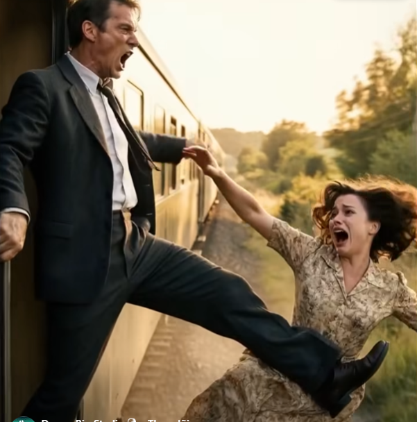 He Pushed Me Off a Speeding Train for My Millions—But My “Heavy” Vintage Dress Was a Secret Impact-Resistant Prototype