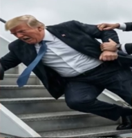 om Trump Air Force One Fall Claims Unverified