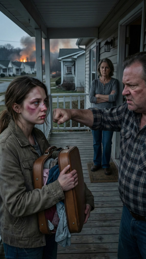 Flames swallowed my farm in one night—and by morning, my family was calling me “homeless” like it was my fault. “Get out,” my uncle snapped, fist landing hard as my suitcase hit the floor