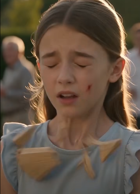 The wooden box hit Kendall's face with enough force to split the skin beneath her eye.
