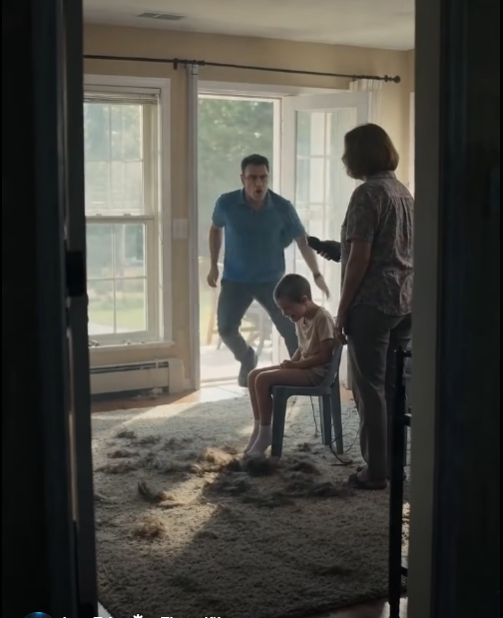 The room was so quiet that Rowan could hear his daughter's uneven breathing.  Elara clung to his shirt with both hands, her small body trembling against his chest. Strands of chestnut hair covered the floor around them like scattered pieces of something precious that could never be put back together.