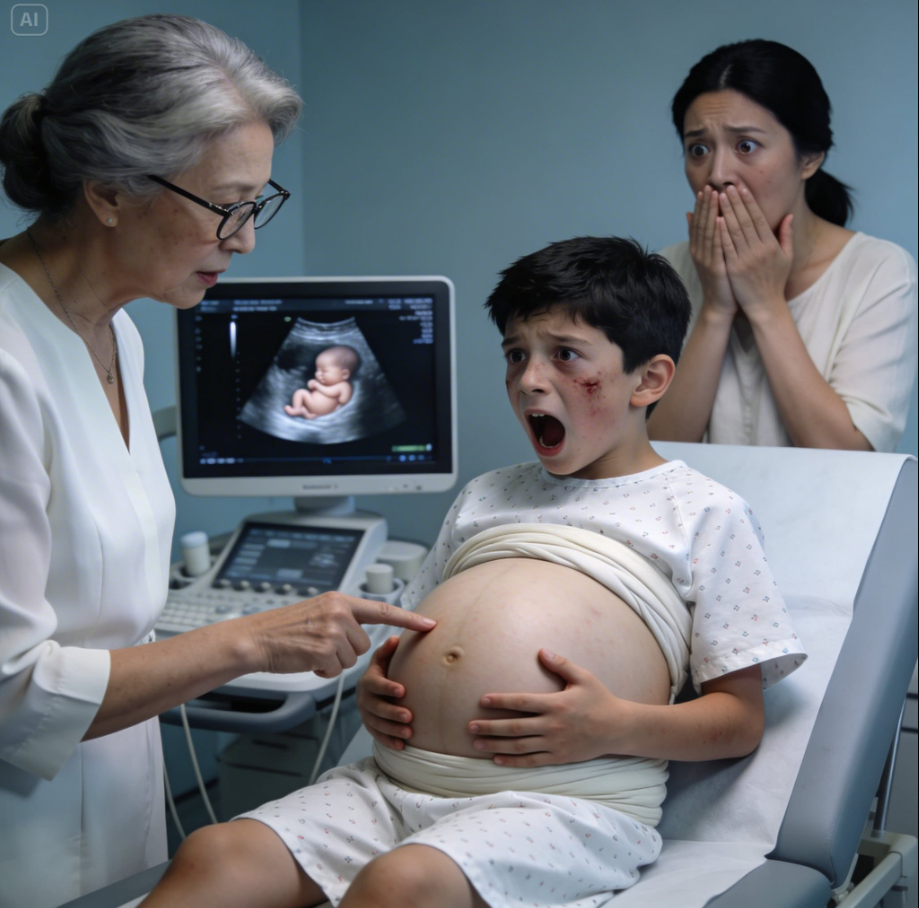 THE SPECIALIST LOOKED AT THE SCAN, FROZE, AND ASKED A QUESTION THAT MADE MY HEART STOP: “MA’AM… DOES YOUR SON SPEND TIME ALONE WITH HIS STEPFATHER?”