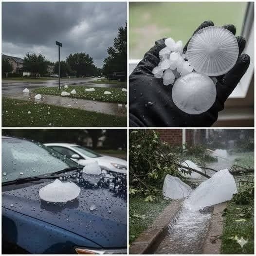 Red Alert: Strong hail just hit S-town… See more