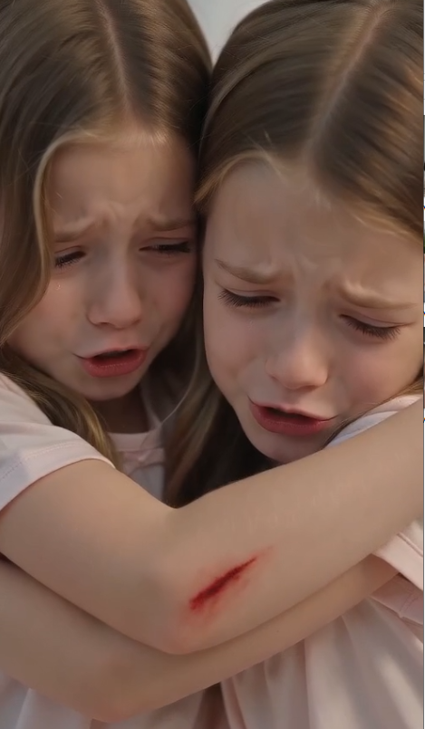 I came home two days early from my business trip, and the first sight that froze me in my tracks was my wife raising a wooden hanger to strike our terrified little girls huddled on the floor.