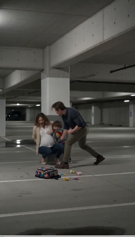 PART 2: The brutal blows to the pregnant mother and her unborn child echoed through the damp concrete walls of the underground parking garage.