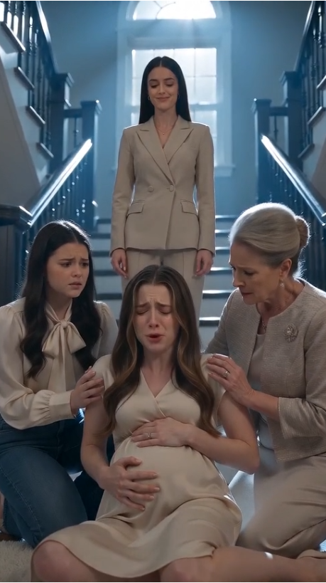 The moment my pregnant body slammed into the bottom of the staircase, every instinct took over. I wrapped both arms around my seven-month pregnant belly before I even realized how badly I had landed.