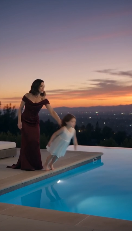 She pushed a four-year-old into the deep end, completely blind to the billionaire watching through the glass