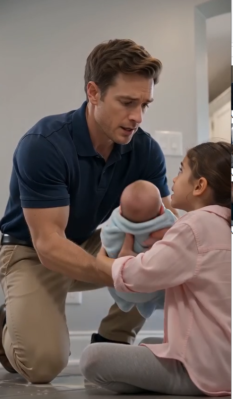 Rushing Home After My Seven-Year-Old Daughter Called In Tears I Found Her Exhausted Holding Her Baby Brother While Scrubbing The Kitchen Floor