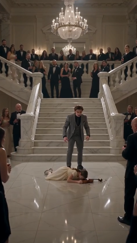 He Smashed a Little Girl’s Violin and Threw Her Off the Stage—Seconds Later, Three Bodyguards Knelt Before Her