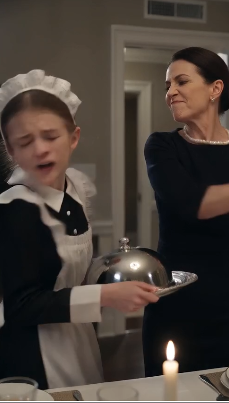 I returned early from my work trip and found five-year-old Thora trembling in a maid uniform, holding her cheek after Heloise slapped her.