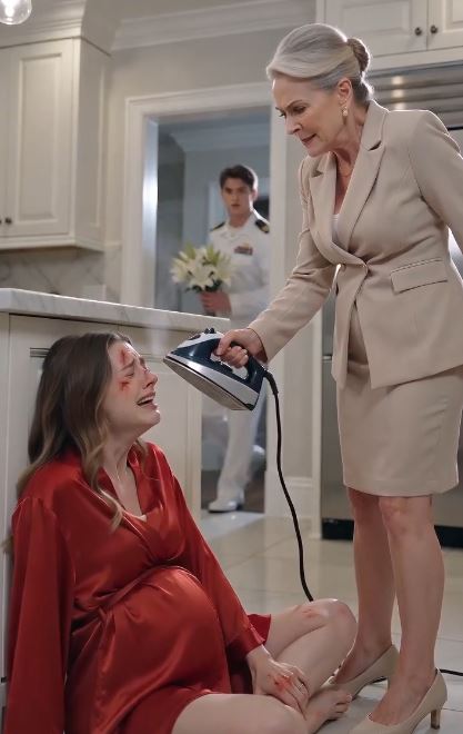 CHAPTER 1 : The mother-in-law held a sizzling hot iron to the belly of a pregnant woman, completely unaware that her "dead" son was standing behind her.
