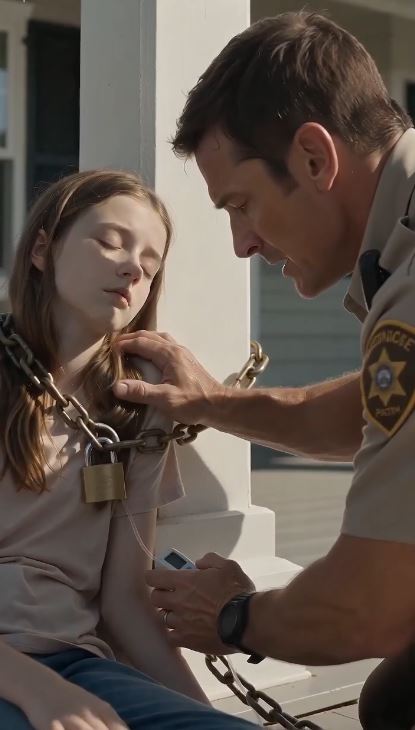 After 19 years as a sheriff, my worst scene was on my own porch. The HOA president chained my sick daughter in Texas heat for a "rule violation" and said, "Sick or not, she stays secured." I lifted my bolt cutters, and the brass lock became the first thing she couldn't control anymore...