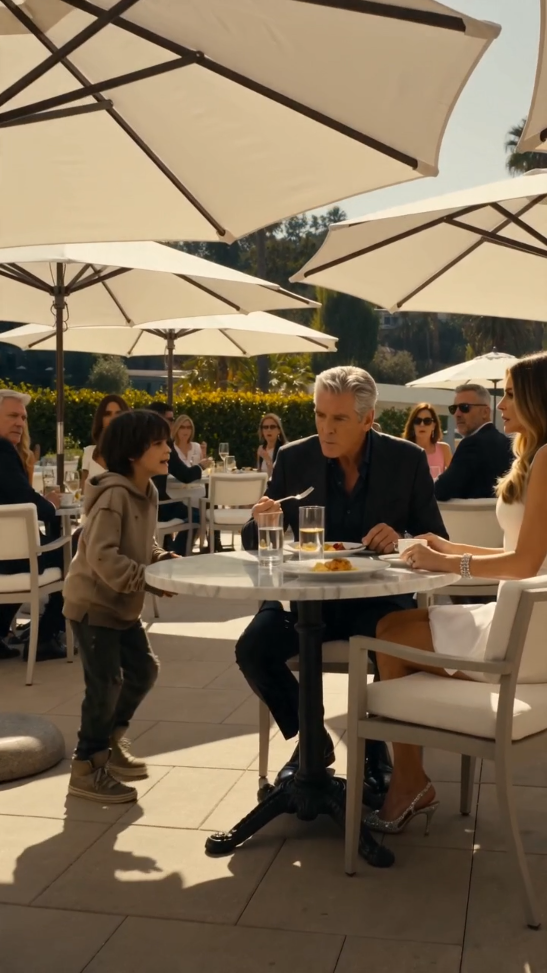 A Poor Boy Warned the Billionaire Not to Eat the Breakfast — Seconds Later, Everyone Froze