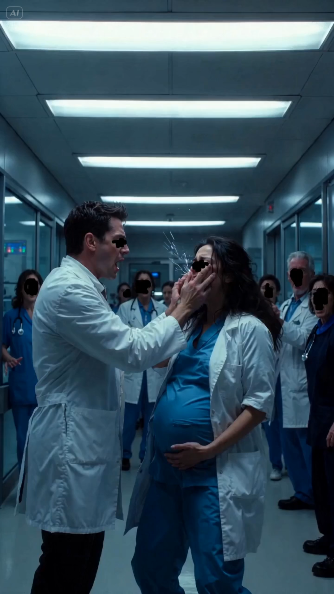 Our top surgeon just slapped his pregnant wife in the middle of a crowded emergency room for “embarrassing him”… He had no idea the furious Hospital Director saw it all…