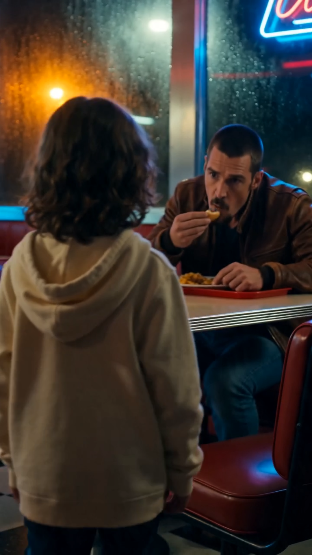The Little Girl Found a Biker in a Diner — Then He Realized She Was His Daughter