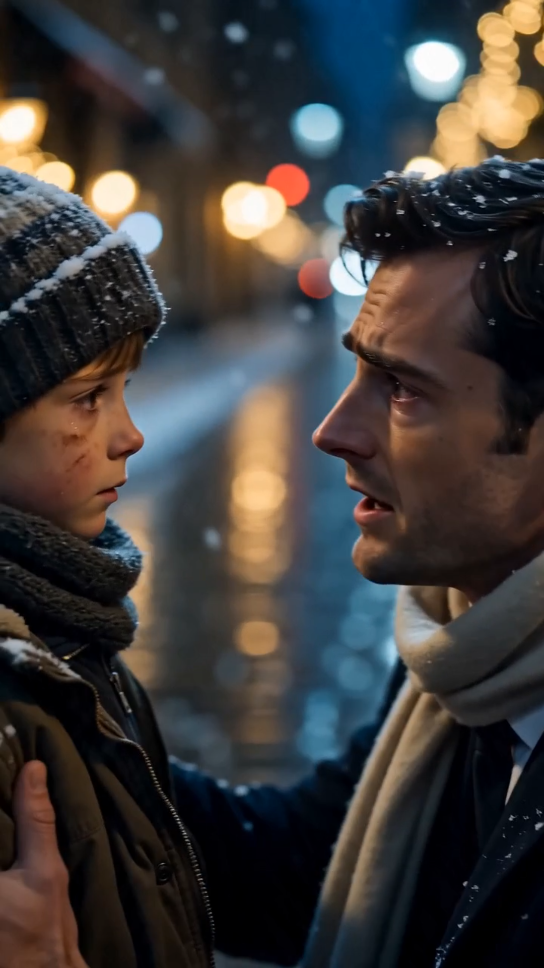 HE PUSHED AWAY A FREE SCARF IN THE SNOW—THEN LEARNED THE SICK BOY WAS HIS SON