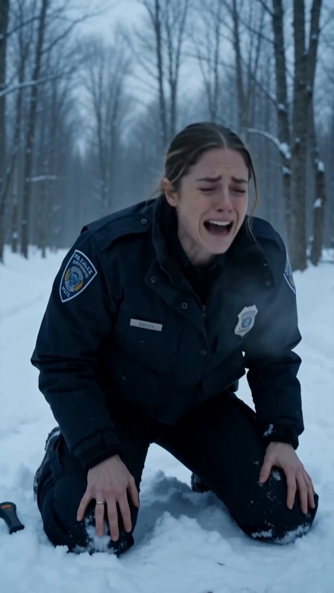 THE K9 OFFICER STOPPED BARKING… THEN THE POLICEWOMAN SAW WHAT WAS HIDDEN IN THE SNOW