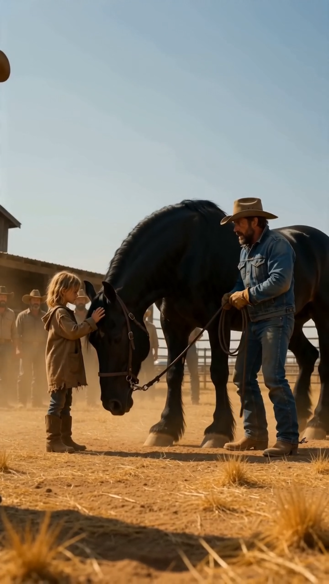 THE MOST DANGEROUS HORSE ON THE RANCH KNEELED BEFORE A LITTLE GIRL… THEN EVERYONE UNDERSTOOD WHY