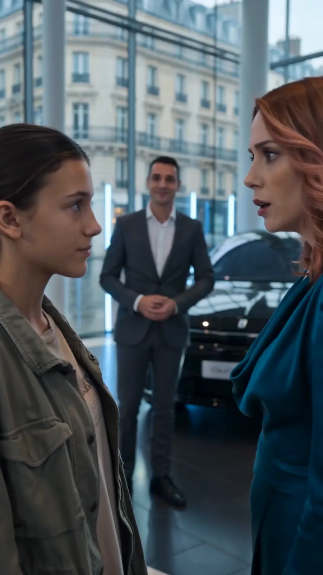 ELLE SEMBLAIT NE PAS AVOIR SA PLACE DANS CE SHOWROOM… JUSQU’À CE QUE LA VOITURE RÉPONDE À SA CLÉ