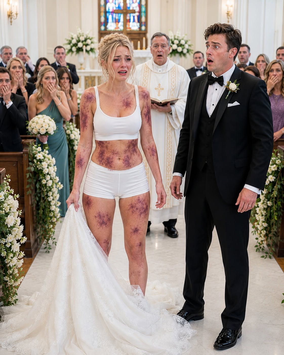 I stood at the altar while my groom claimed he owned me, then turned every shocked guest into a witness against him.