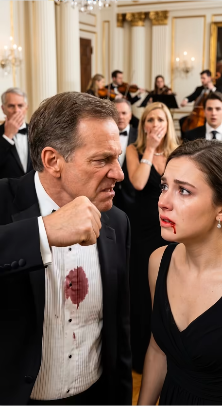 I only spilled a glass of wine. That was it. One second, I was apologizing at my father-in-law's birthday party— then his fist slammed into my face in front of fifty guests. I looked at my husband, desperate for him to defend me, but he just said, 'Apologize to my father, or leave.' So I wiped the blood from my mouth... and walked out. I had no idea that was the moment their empire began to fall.