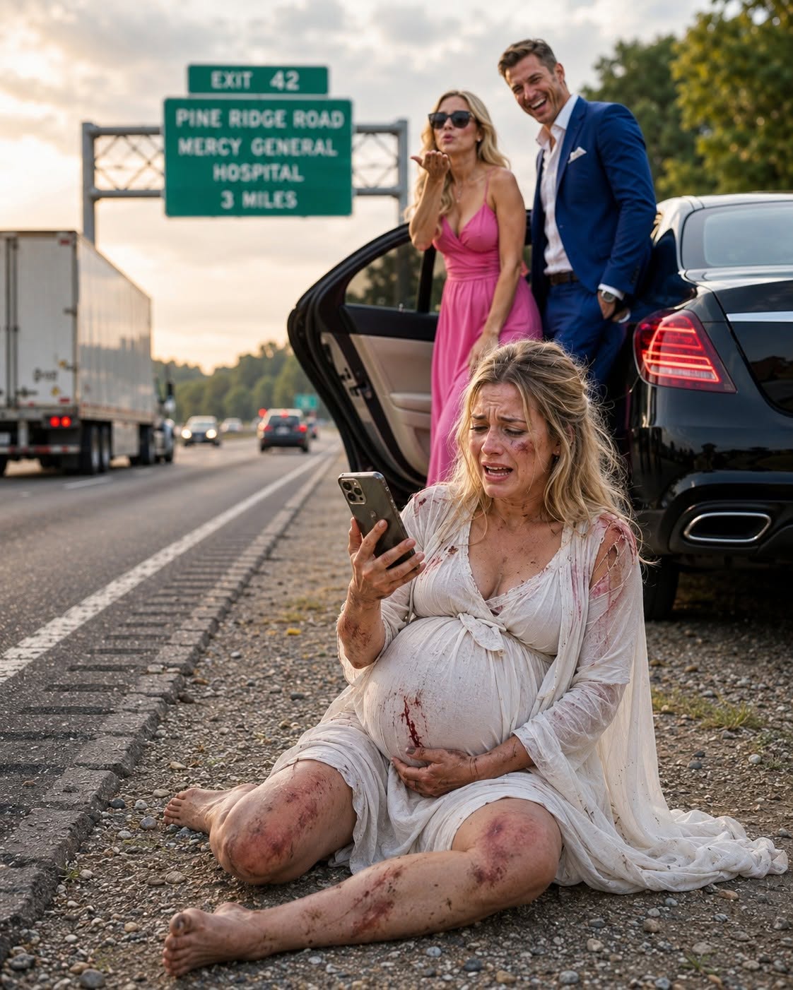 My Billionaire Husband Pushed Me Out of a Moving Car to Erase Me — He Never Knew I Was the Woman Who Could Destroy Him