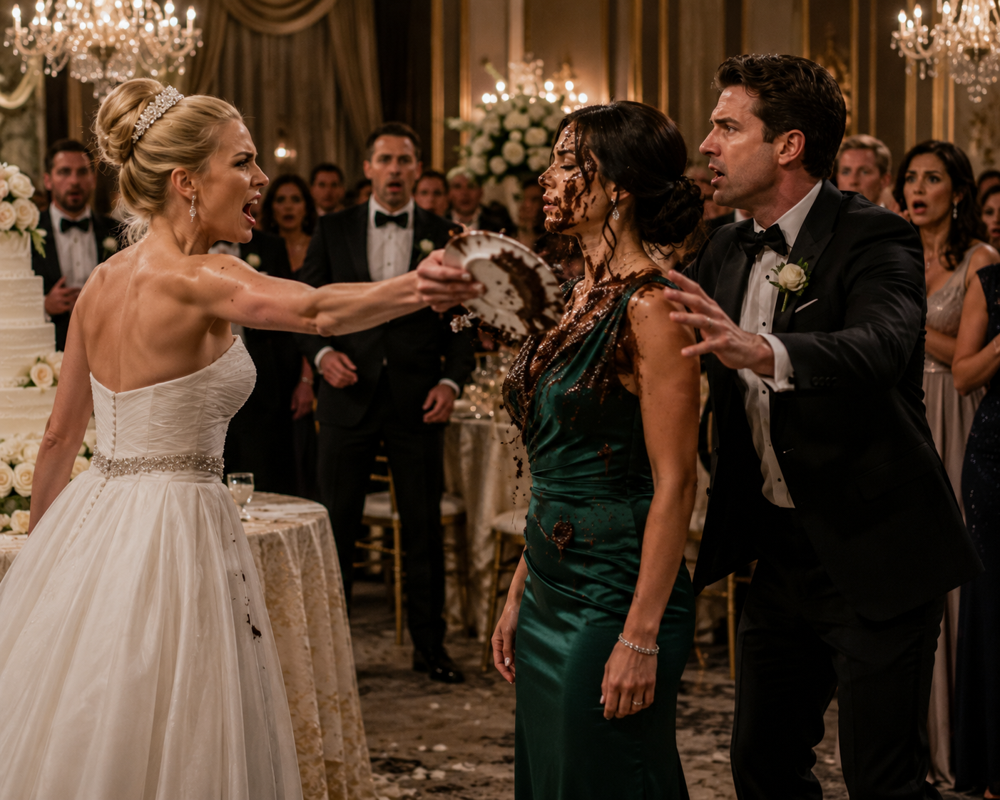 The Bride Threw Cake at the Woman in the Green Dress, Then Learned Who Really Owned the Wedding Hall