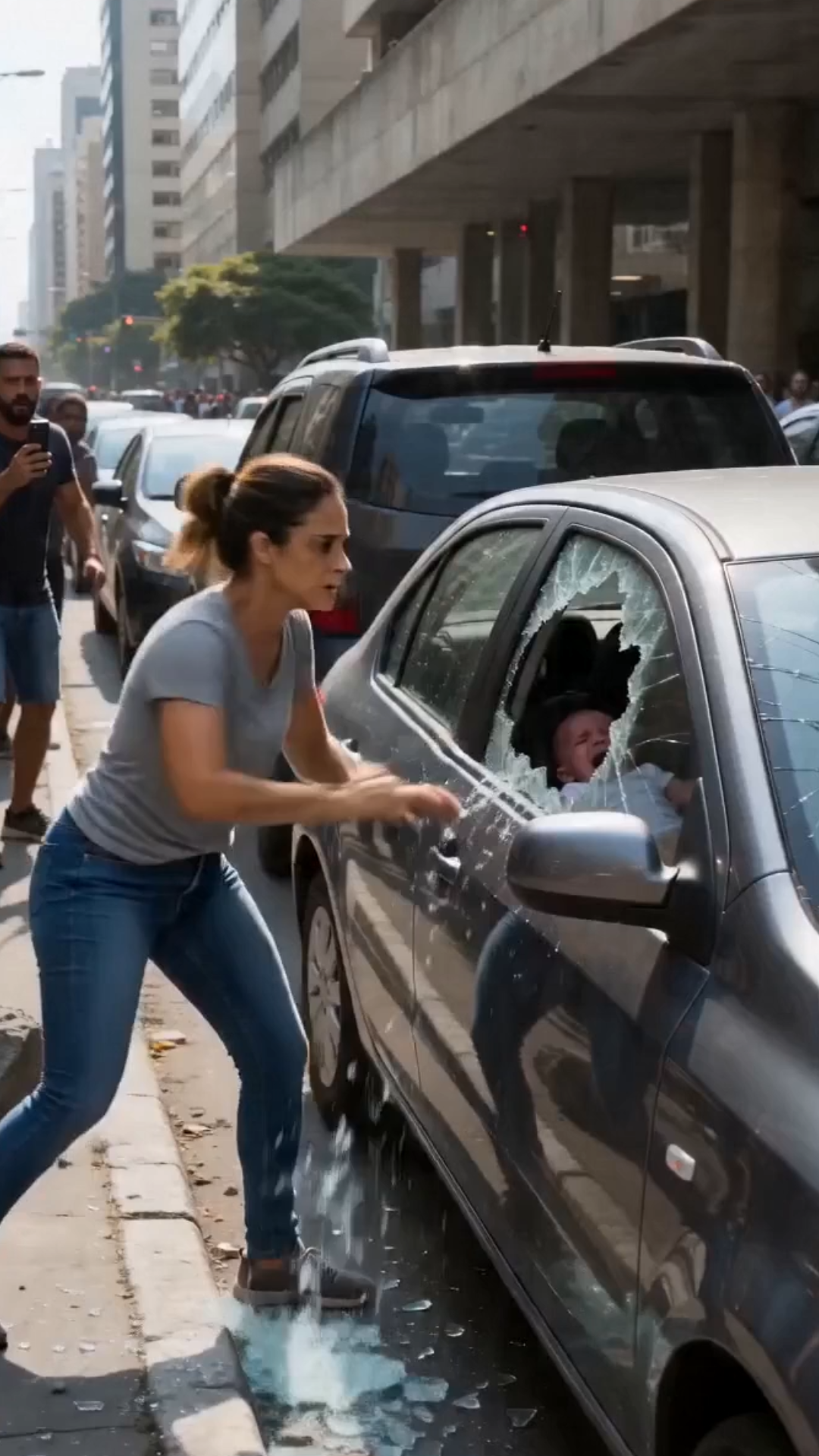 ELA QUEBROU O VIDRO PARA SALVAR O BEBÊ… MAS CONGELOU QUANDO ELE A CHAMOU DE “MÃE”